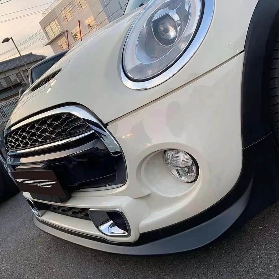 AG Style Carbon Fiber Front Lip Splitter New MINI Cooper S Body Kits Bumper Chin Includes Tow Hook Cut-Outs Model F55 F56 F57